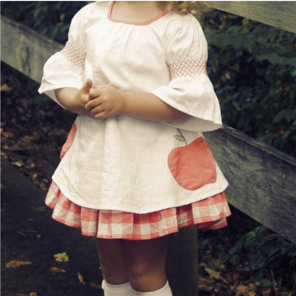 WELL DRESSED WOLF Sally Apple Dress & Matching Bloomers Set Girls size 6